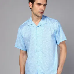 DON VINO Classic Relaxed Fit Abstract Printed Pure Cotton Casual Shirt-picture-34