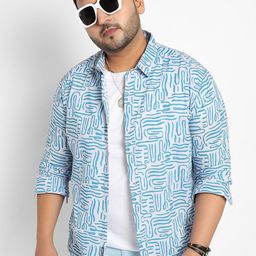 Instafab Plus Classic Abstract Printed Cotton Casual Shirt-picture-42