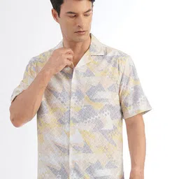 JADE BLUE Men Slim Fit Opaque Printed Casual Shirt-image-5