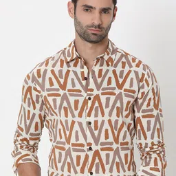 Mufti Geometric Printed Casual Shirt image 1