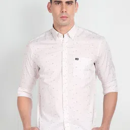 Arrow Sport Slim Fit Opaque Geometric Printed Pure Cotton Casual Shirt-picture-35