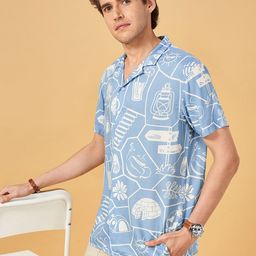 Urban Ranger by pantaloons Slim Fit Opaque Printed Casual Shirt-picture-29