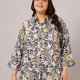 VINAAN Women Floral Opaque Printed Casual Shirt-image-32