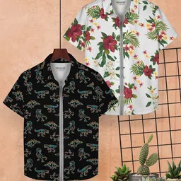 HELLCAT Boys Floral Opaque Printed Casual Shirt-picture-50