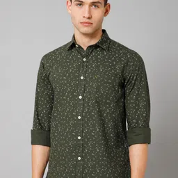 Cantabil Spread Collar Comfort Floral Printed Casual Shirt image 1