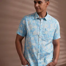 Crocodile Comfort Floral Printed Cotton Casual Shirt-image-18