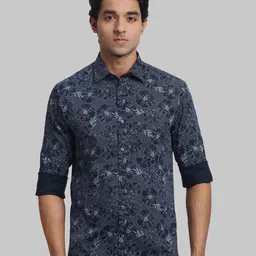 ColorPlus Floral Printed Cotton Casual Shirt-image-6