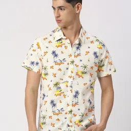 Being Human Men Slim Fit Floral Printed Opaque Casual Shirt-image-27