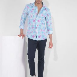 Numero Uno Slim Fit Floral Printed Cotton Casual Shirt-picture-25