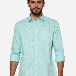 Greenfibre Micro Ditsy Printed Spread Collar Pure Cotton Casual Shirt-picture-21