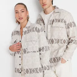 Trendyol Geometric Printed Acrylic Casual Shirt image 1