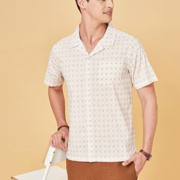 YU by Pantaloons Printed Spread Collar Casual Shirt-picture-48