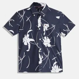 Tommy Hilfiger Boys Floral Printed Button-Down Collar Casual Shirt-picture-42