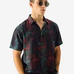 The Souled Store Opaque Graphic Printed Cotton Casual Shirt-picture-24