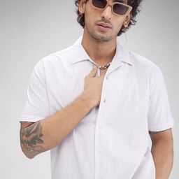 VASTRADO Men Striped Resort Collar Cotton Oversized Shirt-picture-39