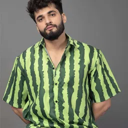 BROWN BROTHERS Men Relaxed Vertical Striped Drop-Shoulder Oversized Casual Shirt-picture-27