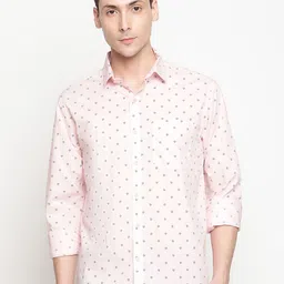 Copperline Men Rose Comfort Slim Fit Printed Cotton Casual Shirt-image-10