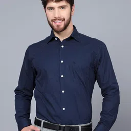 Cantabil Micro Ditsy Printed Cotton Formal Shirt-picture-31