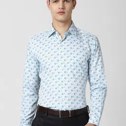 Van Heusen Men Blue Printed Formal Shirt-picture-23
