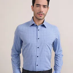 LOUIS STITCH Comfort Checked Cotton Formal Shirt-picture-34