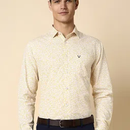 Allen Solly Slim Fit Floral Printed Pure Cotton Formal Shirt-picture-15