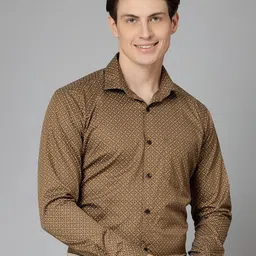 JADEBERRY Standard Micro Ditsy Printed Cotton Formal Shirt-image-63