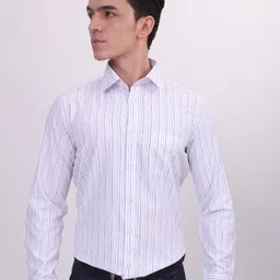 LOUIS STITCH Comfort Opaque Striped Formal Shirt-picture-18
