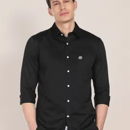 U S Polo Assn Men Black Solid Slim Fit Casual Shirt-image-48