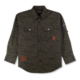 Gini and Jony Boys Camouflage Printed Cotton Shirt-picture-14