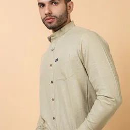 ARMISTO Modern Mandairn Collar Linen Casual Shirt-picture-24
