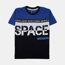V-Mart Boys Typography Printed Cotton T-shirt image 1