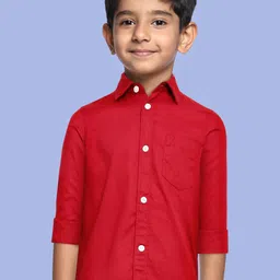 Indian Terrain Boys Red Pure Cotton Casual Shirt-picture-28
