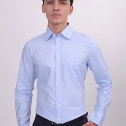 LOUIS STITCH Comfort Micro Checked Cotton Formal Shirt image 1