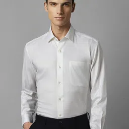 Luxure by Louis Philippe Spread Collar Pure Cotton Formal Shirt-picture-39