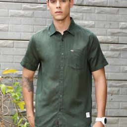 Thomas Scott Men Classic Slim Fit Cotton Linen Faded Opaque Casual Shirt-picture-0