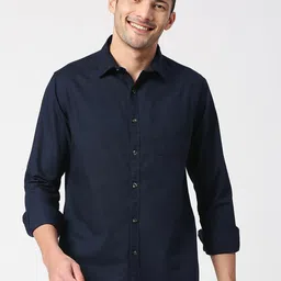 SNX Tailored Fit Spread Collar Pure Cotton Casual Shirt-picture-11