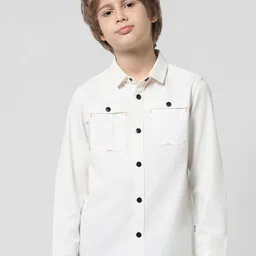 Jack & Jones Junior Boys Spread Collar Long Sleeves Pure Cotton Casual Shirt-picture-11
