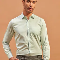 THINC Men Spread Collar Solid Cotton Formal Shirt-picture-23