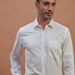 THINC Men Spread Collar Solid Cotton Formal Shirt-picture-20