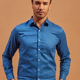 THINC Men Spread Collar Ethnic Motifs Printed Cotton Formal Shirt-image-65