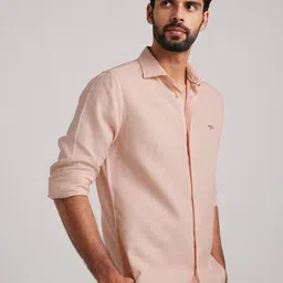 Andamen Premium Men Linen Cutaway Collar Slim Fit Shirt-picture-28