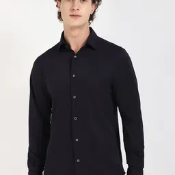 Tommy Hilfiger Men Spread Collar Solid Casual Shirt-image-19