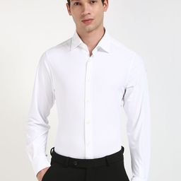 Tommy Hilfiger Men Spread Collar Solid Formal Shirt-picture-31