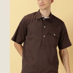 Thomas Scott Smart Spread Collar Pure Cotton Casual Shirt-picture-5