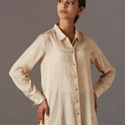 W Women Gold-Toned Opaque Casual Shirt-picture-21