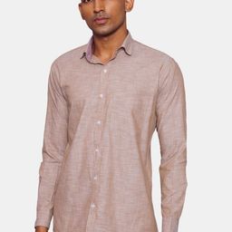 Wintage Men Brown Casual Pure Cotton Shirt-picture-10