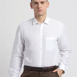 Turtle Spread Collar Long Sleeves Classic Regular Fit Formal Shirt-picture-37