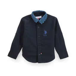 U.S. Polo Assn. Kids Boys Classic Spread Collar Long Sleeves Cotton Casual Shirt-picture-31