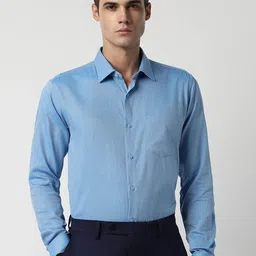 Van Heusen Textured Regular Fit Pure Cotton Formal Shirt-image-3