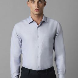Louis Philippe Classic Fit Textured Pure Cotton Formal Shirt-picture-24